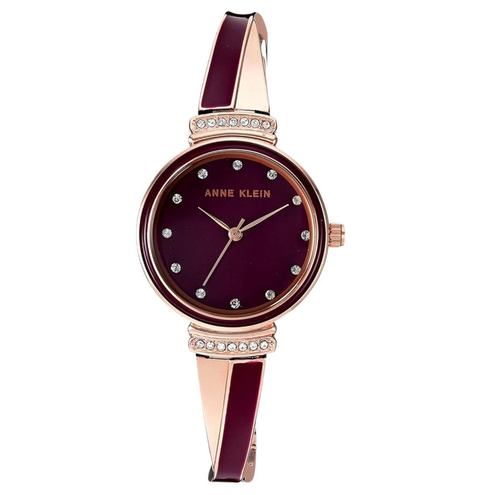 Anne Klein Women's Classic Maroon Dial Watch - AK/2716RBST