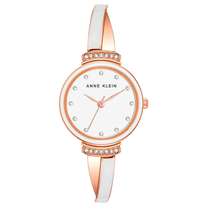 Anne Klein Women's Crystal White Dial Watch - AK/3292WTST