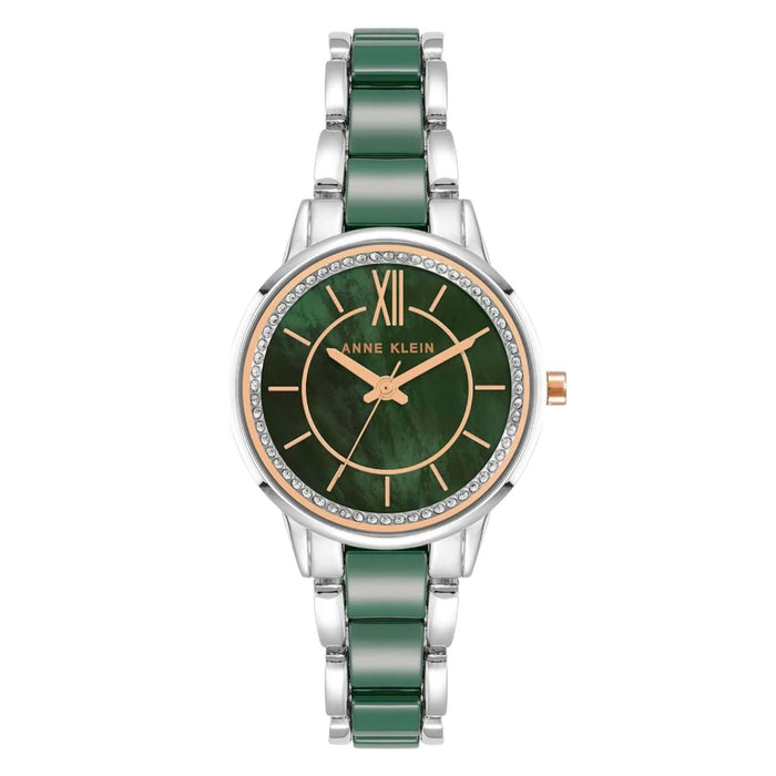 Anne Klein Women's Classic Green Dial Watch - AK/3345GNRT