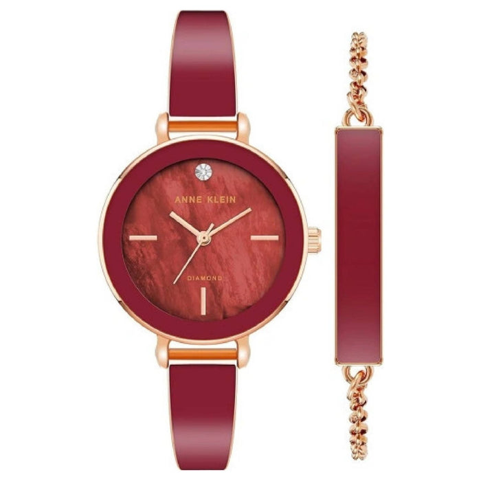 Anne Klein Women's Classic Red Dial Watch - AK/3620BYST
