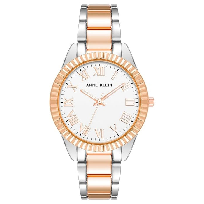 Anne Klein Women's Classic White Dial Watch - AK/5085SVRT