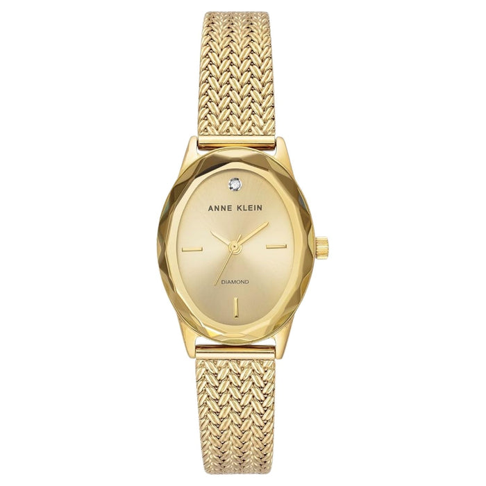 Anne Klein Women's Sunray Gold Dial Watch - AK/5244CHGB