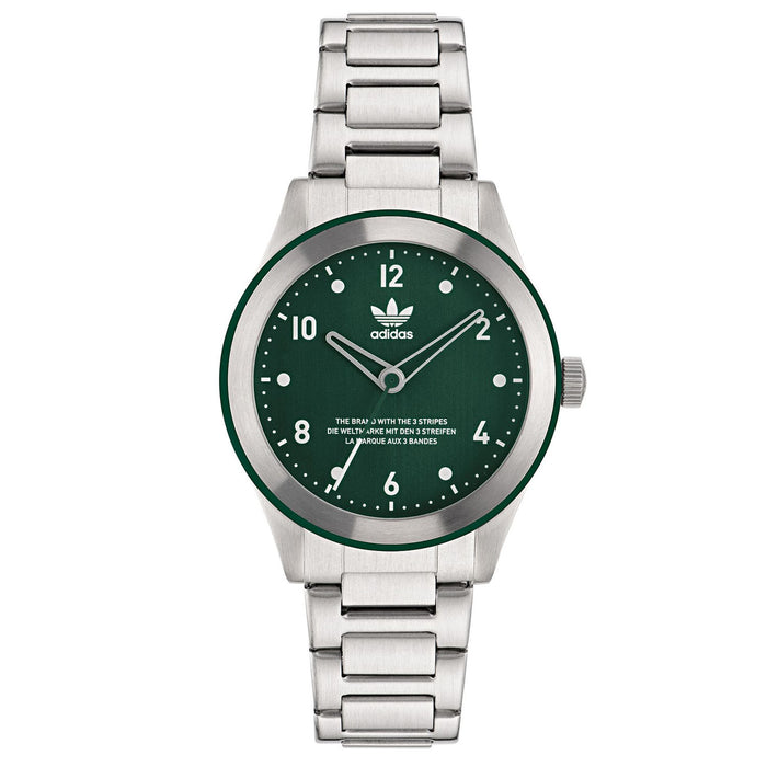 Adidas Men's Originals Style Code Three Green Dial Watch - AOSY22520