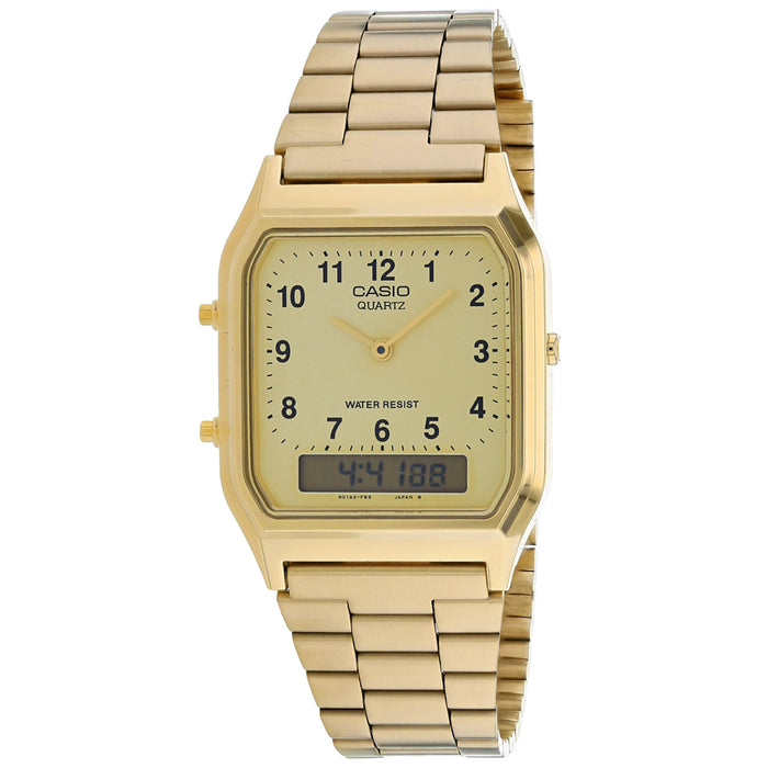 Casio Men's Vintage Gold Dial Watch - AQ230GA-9BVT