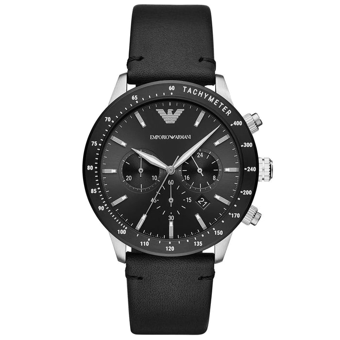 Emporio Armani Men's Mario Black Dial Watch - AR11243