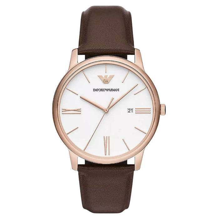 Emporio Armani Men's Minimalist White Dial Watch - AR11572