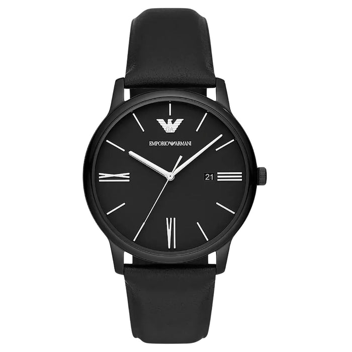 Emporio Armani Men's Minimalist Black Dial Watch - AR11573