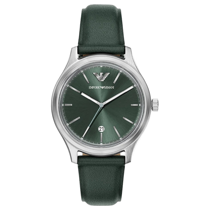 Emporio Armani Men's Minimalist Green Dial Watch - AR11749