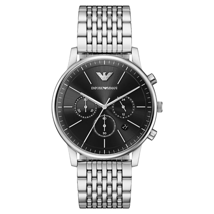 Emporio Armani Men's Minimalist Black Dial Watch - AR11772