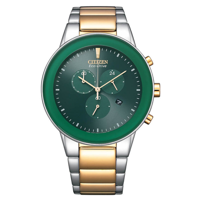 Citizen Men's Eco-Drive Green Dial Watch - AT2244-84X