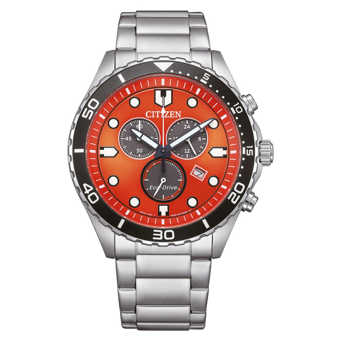 Citizen Men's Eco-Drive Orange Dial Watch - AT2560-84X