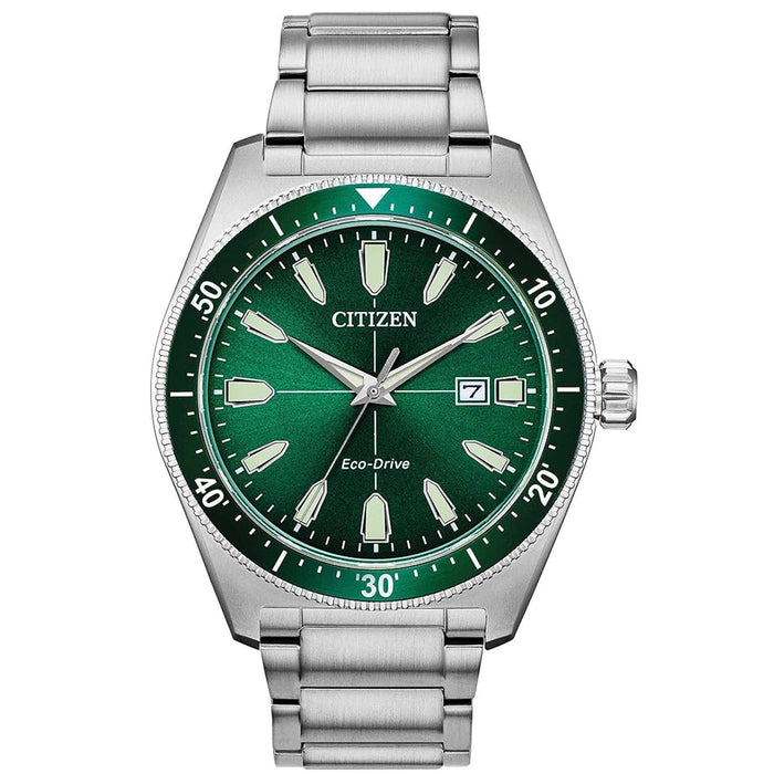 Citizen Men's Vintage Brycen Sport Eco-Drive Green Dial Watch - AW1598-70X