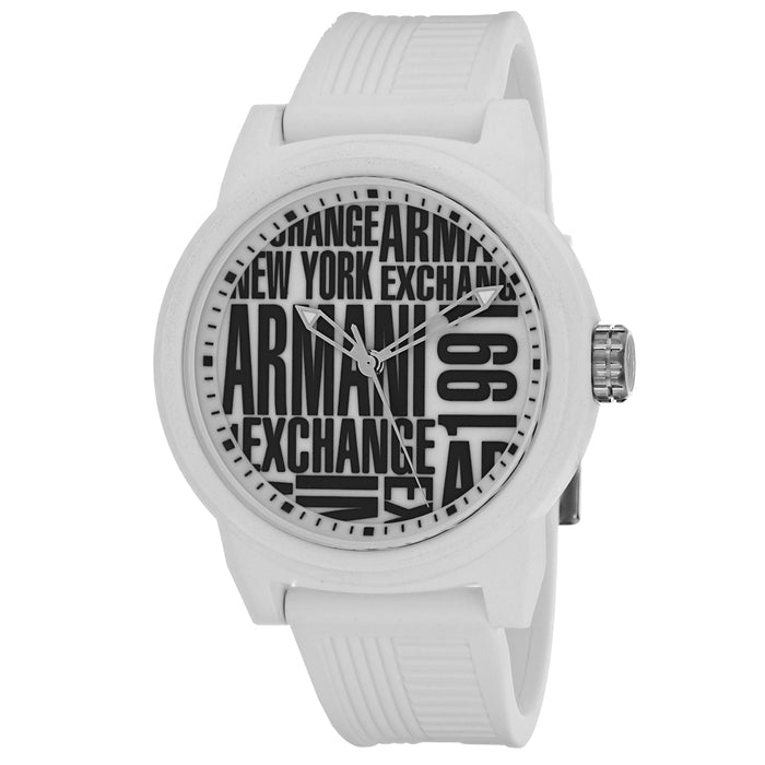 Armani Exchange Men's Classic White with Black Armani Exchange Design Dial Watch - AX1442
