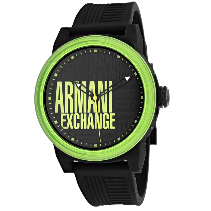 Armani Exchange Men's Three Hand Black Dial Watch - AX1583