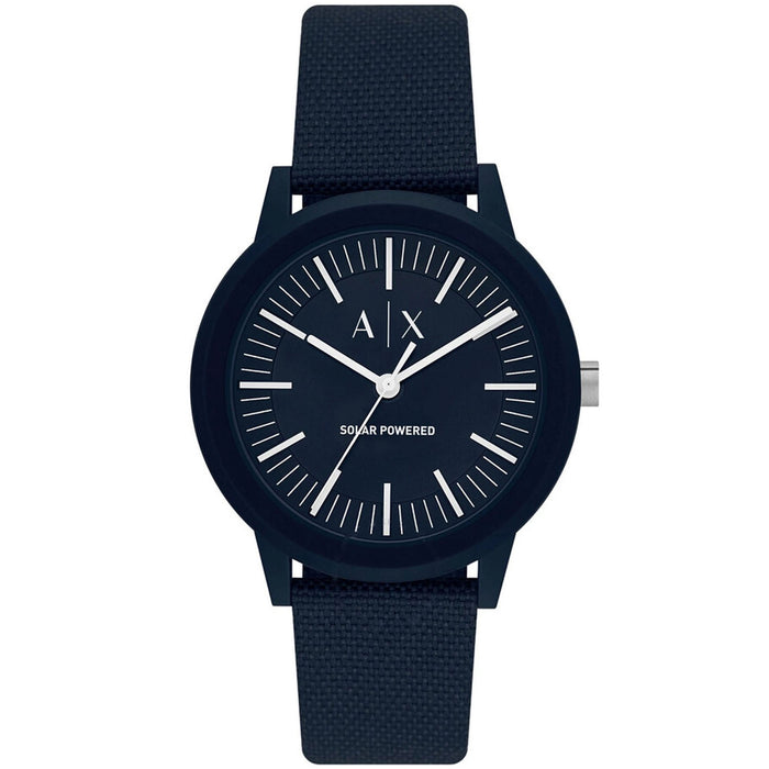 Armani Exchange Men's Solar-Powered Blue Dial Watch - AX2734