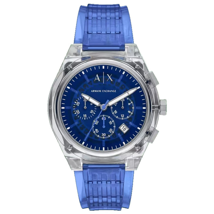 Armani Exchange Men's Rafael Blue Dial Watch - AX4166