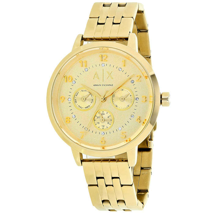 Armani Exchange Women's Classic Gold tone Dial Watch - AX5377