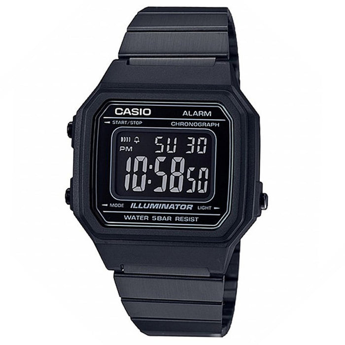 Casio Men's Classic Vintage Black Dial Watch - B650WB-1BVT