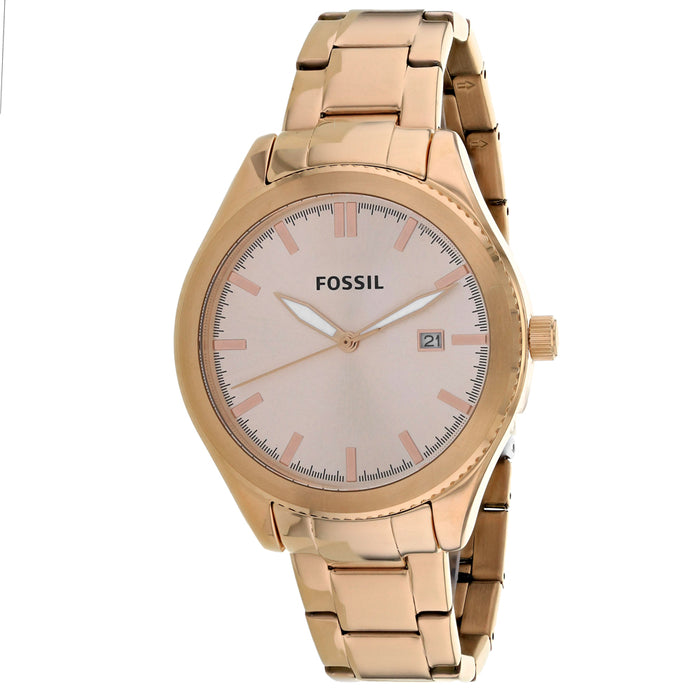 Fossil Women's Classic Rose Gold Dial Watch - BQ3184