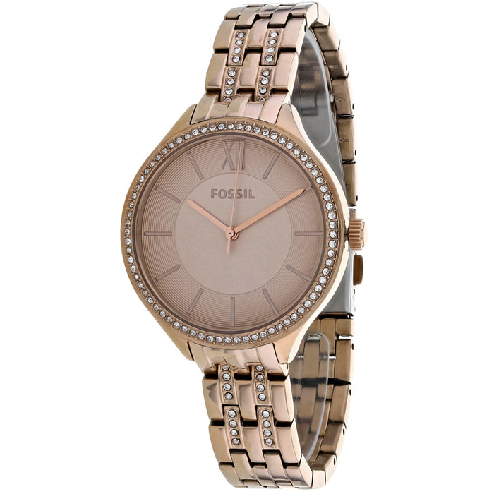 Fossil Women's Suitor Rose Gold Dial Watch - BQ3472