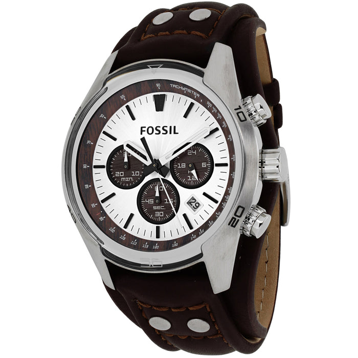 Fossil Men's Coachman Silver Dial Watch - CH2565