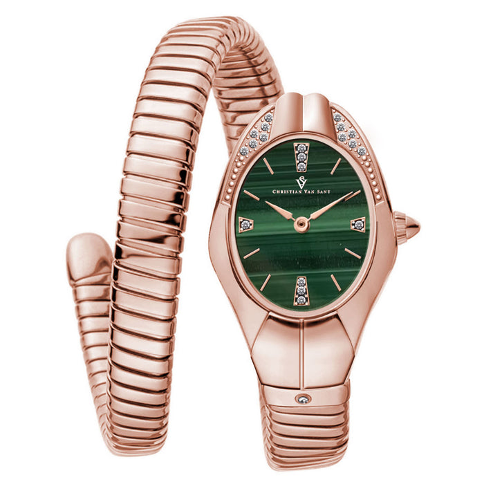 Christian Van Sant Women's Naga Malachite Dial Watch - CV0889G