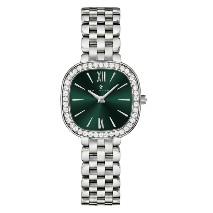 Christian Van Sant Women's Rivoli Green Dial Watch - CV1261