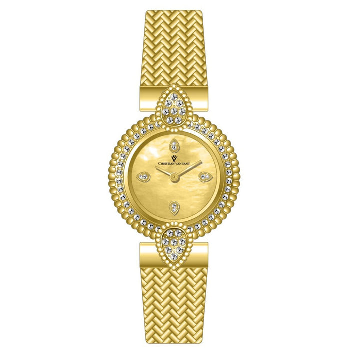 Christian Van Sant Women's Valor Gold Dial Watch - CV1271