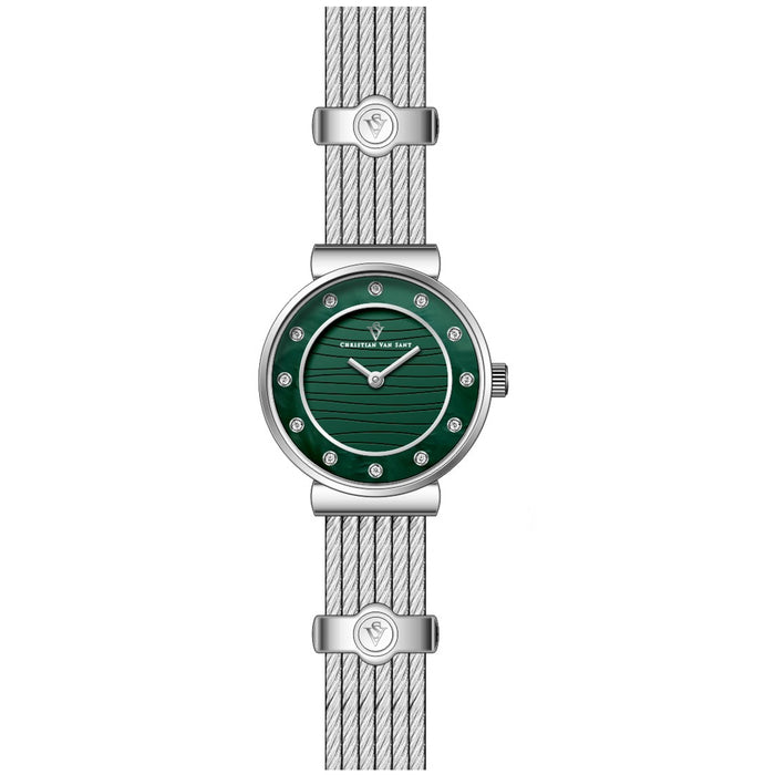 Christian Van Sant Women's Cavo Green Dial Watch - CV1293