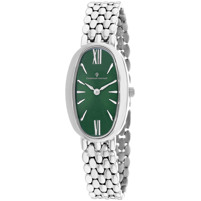Christian Van Sant Women's Lucia Green Dial Watch - CV1813