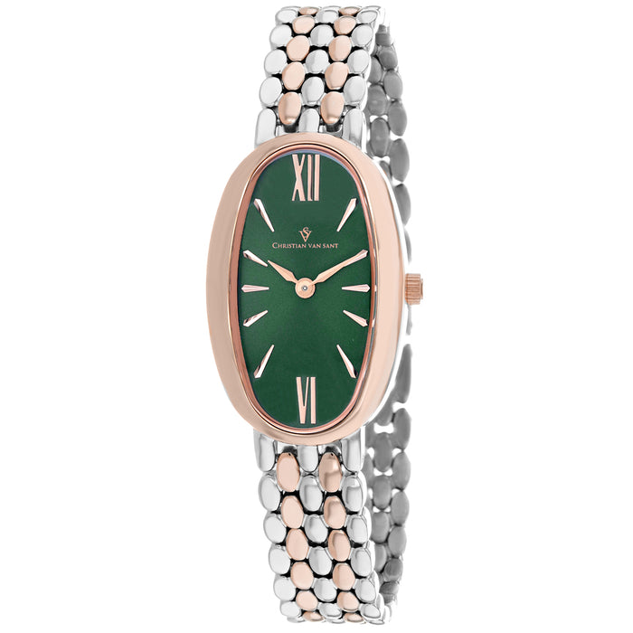 Christian Van Sant Women's Lucia Green Dial Watch - CV1817