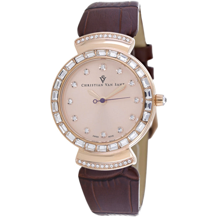 Christian Van Sant Women's Nova Rose Gold Dial Watch - CV2945