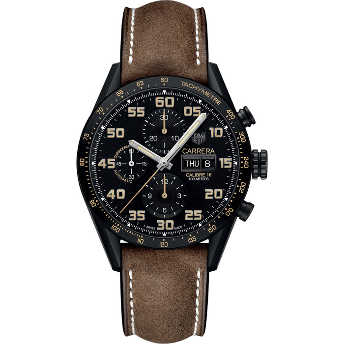 Tag Heuer Men's Carrera Black Dial Watch - CV2A84.FC6394