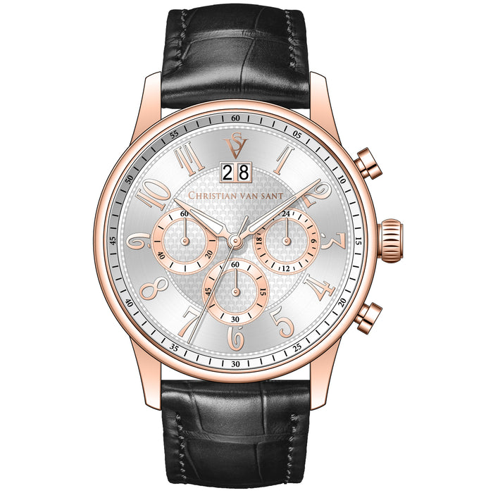 Christian Van Sant Men's Heritage Silver Dial Watch - CV3946