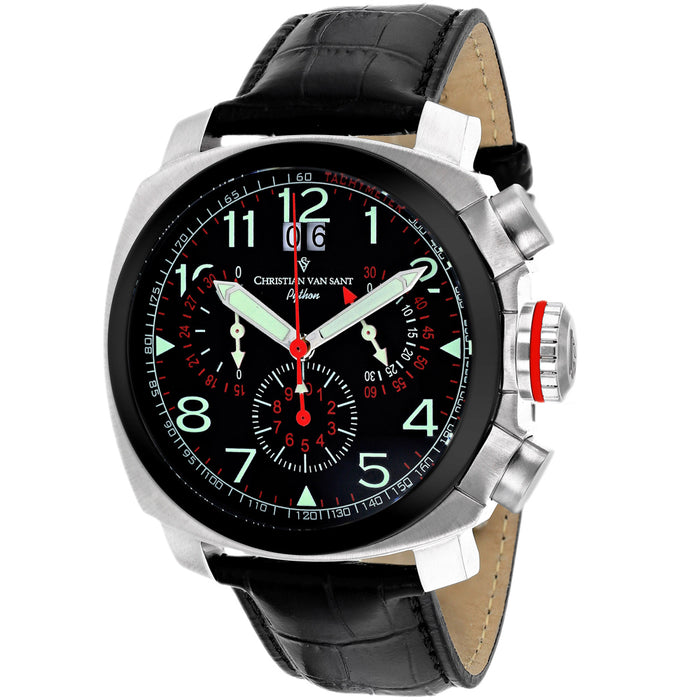Christian Van Sant Men's Grand Python Black Dial Watch - CV3AU2