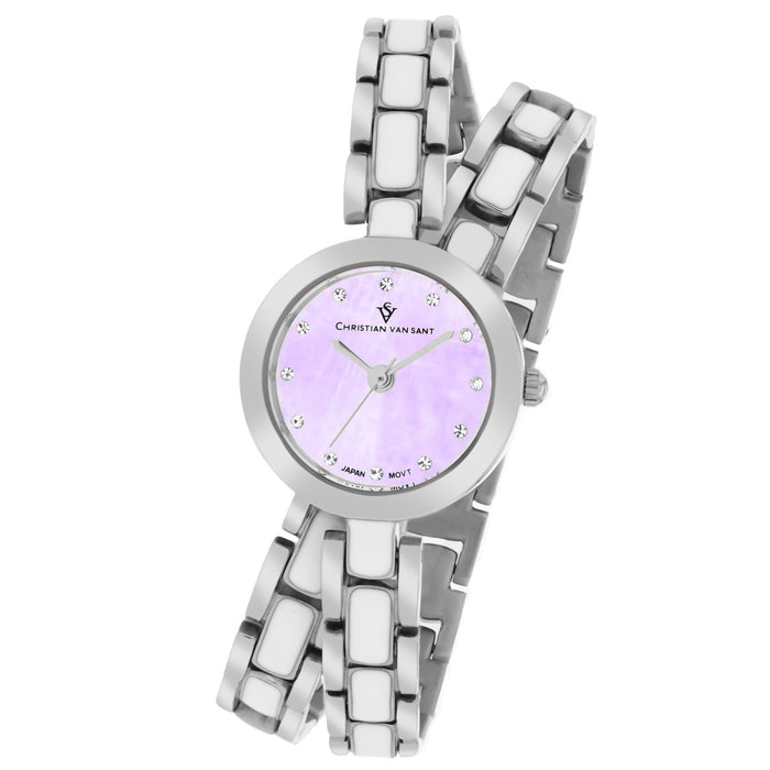Christian Van Sant Women's Spiral Lavander MOP Dial Watch - CV5611