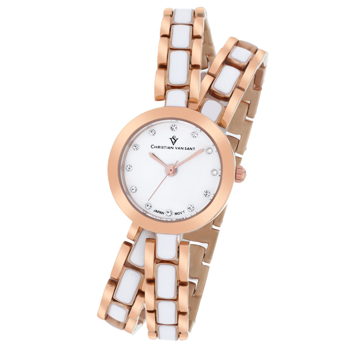 Christian Van Sant Women's Spiral White Dial Watch - CV5613