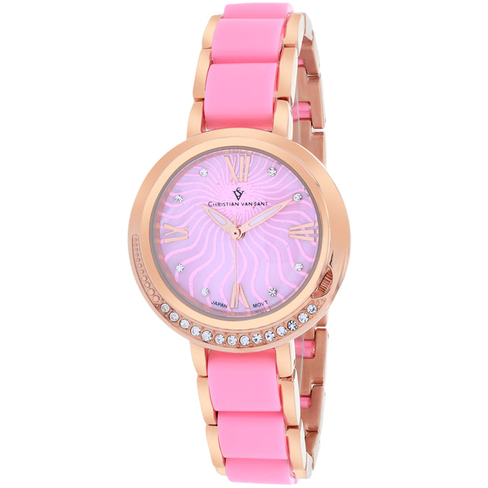 Christian Van Sant Women's Eternelle Pink MOP Dial Watch - CV7613