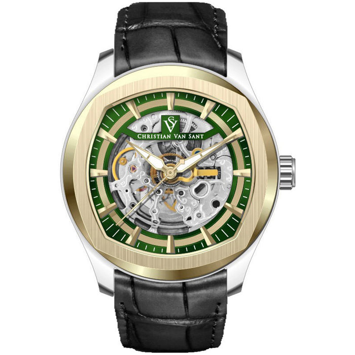 Christian Van Sant Men's Romeo Green Dial Watch - CV9503