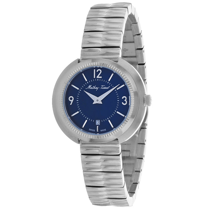 Mathey Tissot Women's Lutenzia Blue Dial Watch - D1084ABU