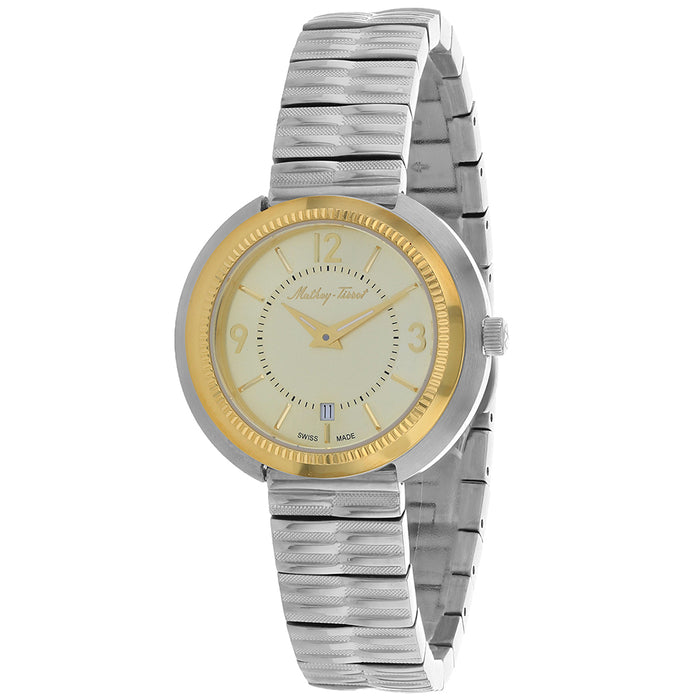Mathey Tissot Women's Lutenzia Gold Dial Watch - D1084BDI