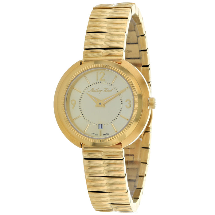 Mathey Tissot Women's Lutenzia Gold Dial Watch - D1084PDI