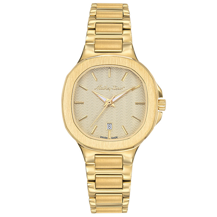 Mathey Tissot Women's Evasion Gold Dial Watch - D152PDI