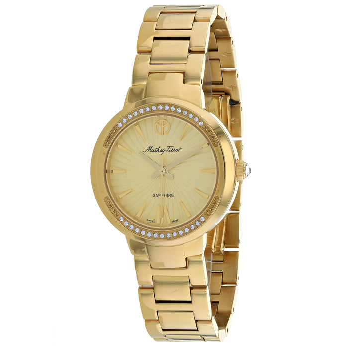 Mathey Tissot Women's Classic Gold Dial Watch - D3082PDI