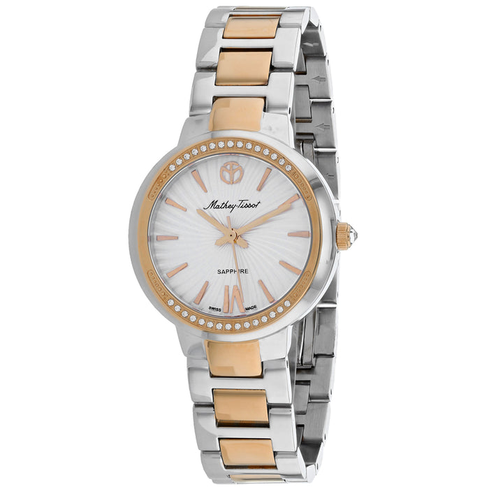 Mathey Tissot Women's Lucrezia Crystal White Dial Watch - D3082RA