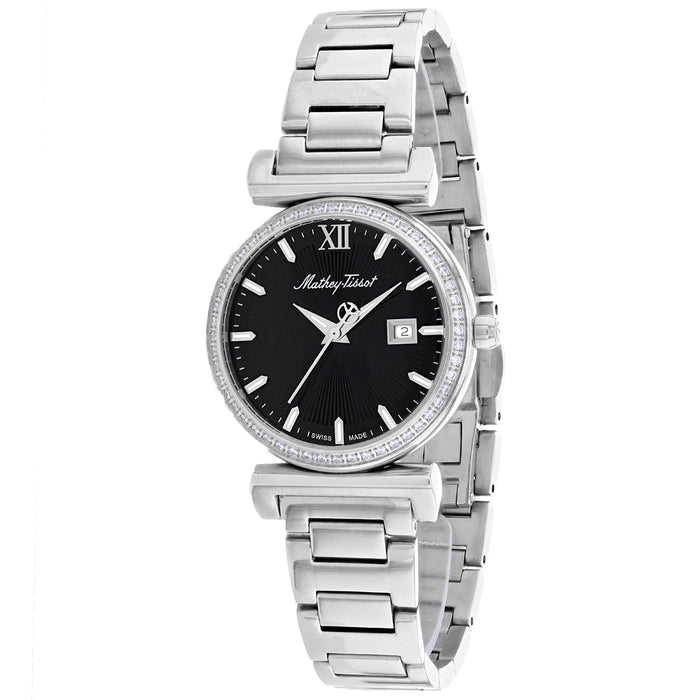Mathey Tissot Women's Black Dial Watch - D410AQN