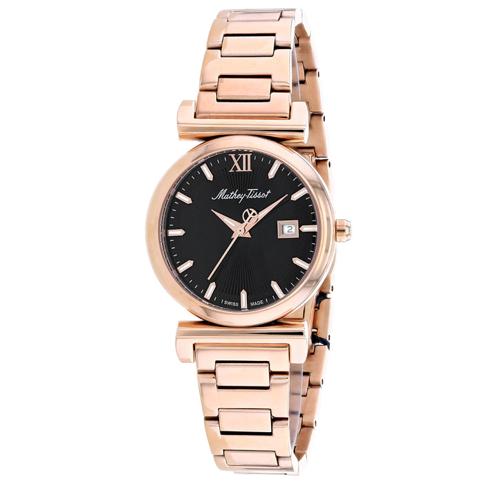 Mathey Tissot Women's Black Dial Watch - D410PN