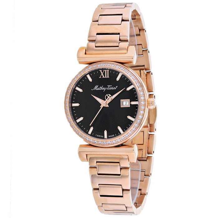 Mathey Tissot Women's Black Dial Watch - D410PQN