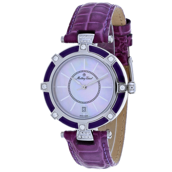 Mathey Tissot Women's Classic Purple Dial Watch - D6001ALV