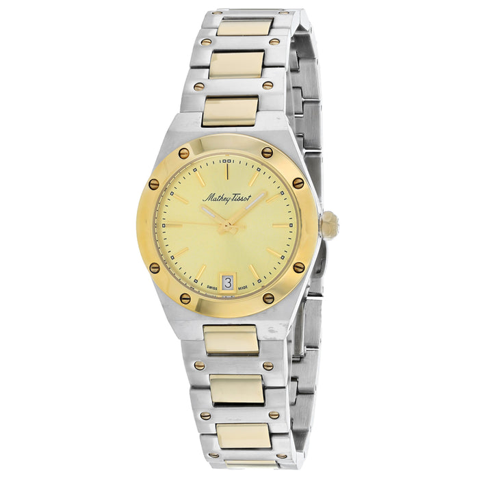 Mathey Tissot Women's Eliser Gold Dial Watch - D680BDI